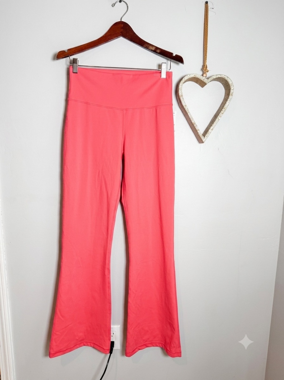 Champion High Rise Soft Touch Eco Flare Leggings High Tide Co Coral Pink LARGE